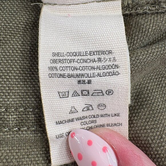 Free People Olive Denim Green Frayed Hem Mini Skirt Size 30 Cotton - Picture 3 of 5